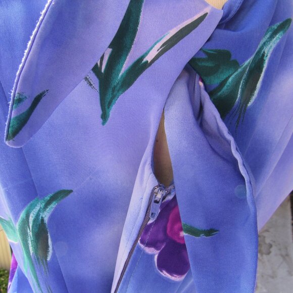 #385 WOMEN'S FLORAL PRINT LONG DRESS BY ALLISON CHE (SIZE 16) - Picture 3 of 3